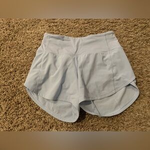 Size 0 Light Blue Shorts Lululemon 4 inch inseam